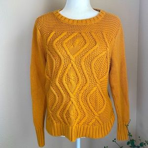 Yellow womens knit sweater